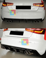 SOTTO PARAURTI AUDI A3 8V SPORTBACK 2012-2015 DIFFUSORE RS3 4 SCARICHI ABS -