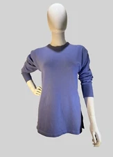 Vintage Scott & Charters of Hawick Women's Small Blue Cashmere Sweater {25}