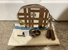 Tory Burch McGraw Camera Bag Woven Canvas - Beautiful