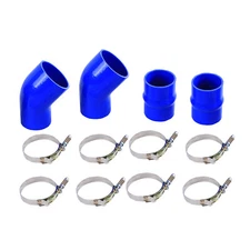 Silicone Intercooler Boot Hose w/Clamps Kit For 94-02 Dodge Ram Pickup 5.9L Blue