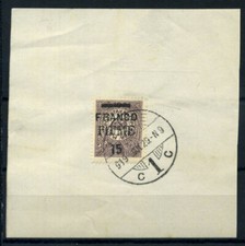 Rijeka 1919 Sass. 31 Oblitéré 60% FRANCO FIUME 15_