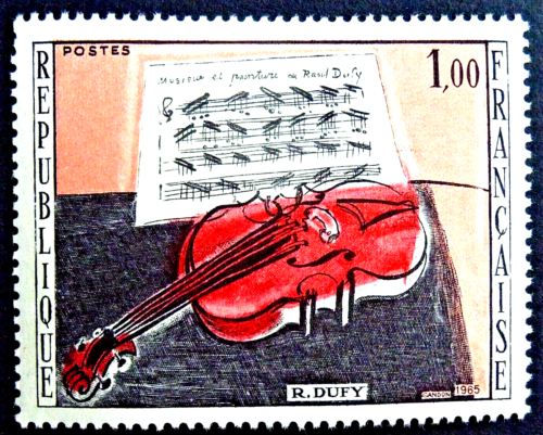 103  & ] FRANCE - - 1965 - SG 1674 - FRENCH ART -  THE RED VIOLIN - M/N/H - Afbeelding 1 van 1