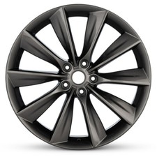 New Wheel For 2012-2017 Tesla Model S 21 Inch Powder Coated Charcoal Alloy Rim