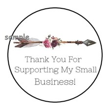 30 THANK YOU FOR SUPPORTING MY SMALL BUSINESS ENVELOPE SEALS LABELS STICKERS