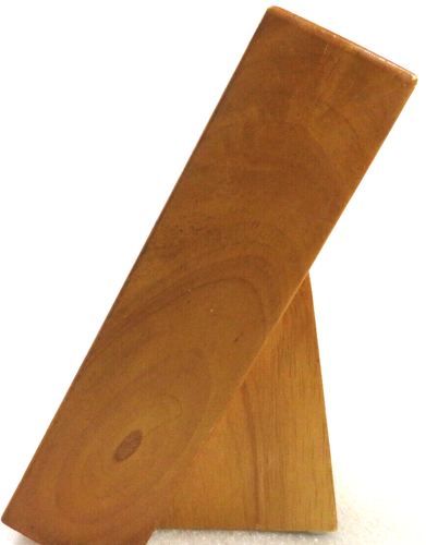 W P Wolfgang Puck Butcher Block W P Wooden 4 Slot Knife Block Solid Oak - Picture 4 of 6