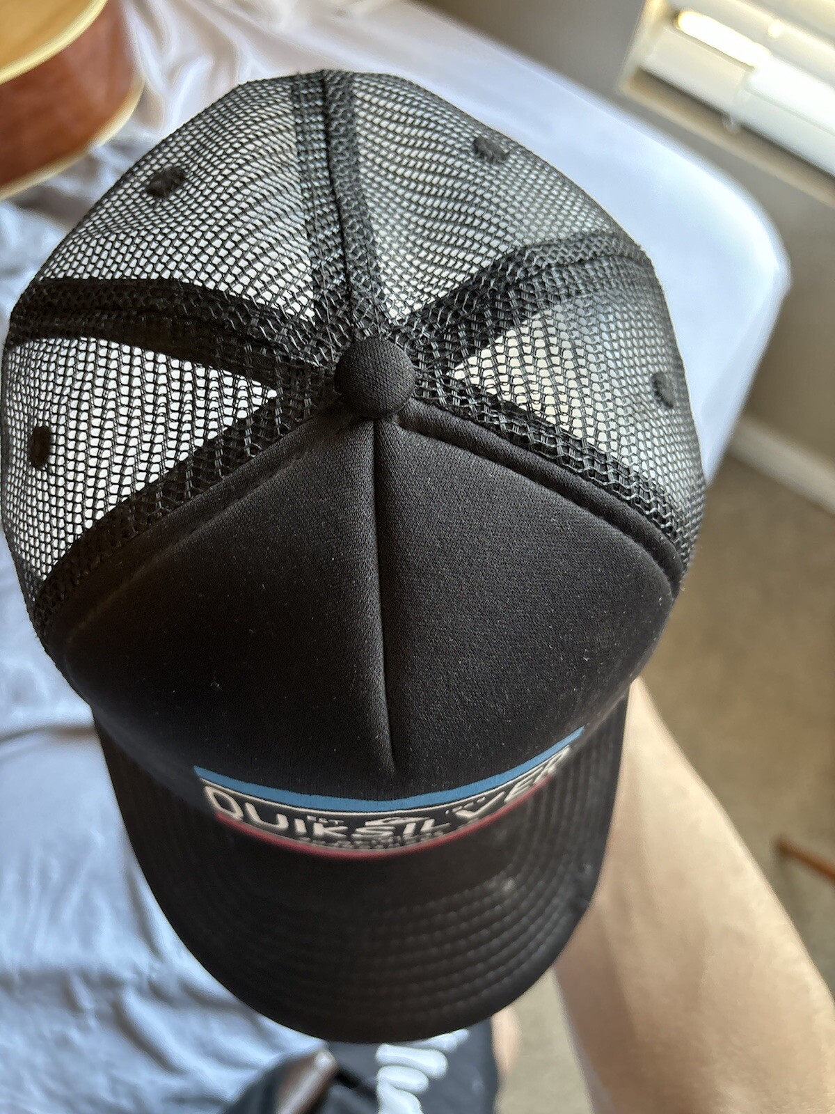 Black Quicksilver Mesh Adjustable One Size SnapBa… - image 7