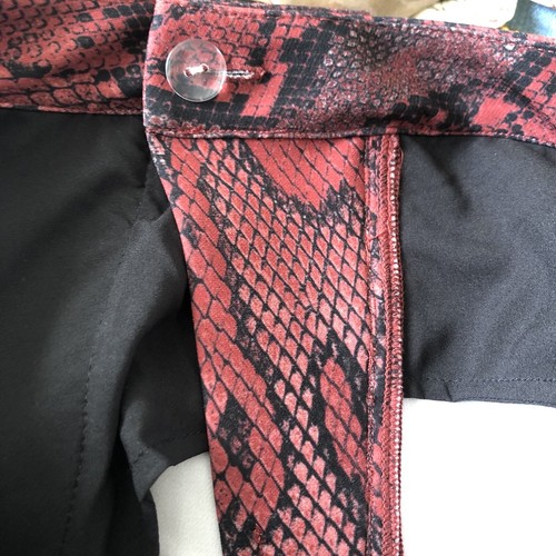 L'Agence Ludivine Garnet/Black Snakeskin Print High Waist Cropped Trouser Size 2 - Picture 11 of 11
