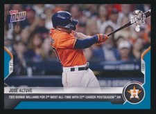 2021 Topps Now - World Series #1018 Jose Altuve, Blue Parallel #35 of 49 Printed