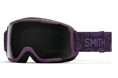 Smith Grom Youth Snow Goggles Amethyst Mushrooms, ChromaPop Sun Black Lens New
