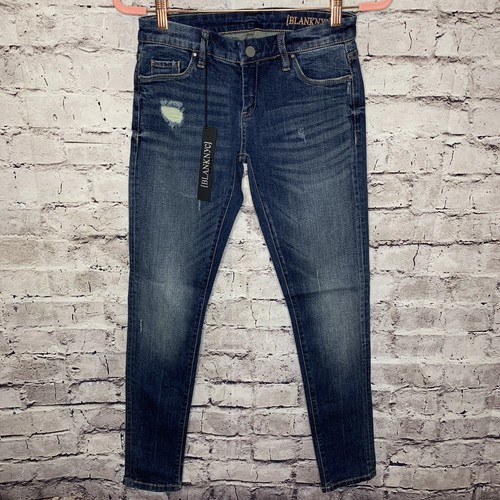 Neu mit Etikett BlankNYC Mädchen Best Friend Denim Jeans Used-Look Größe 26