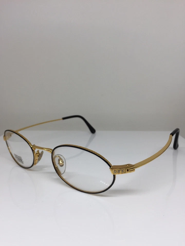 New Vintage GIANFRANCO FERRE GFF 355 Eyeglasses M. 355 C. 8ST Black & Gold Italy - Image 2 of 4