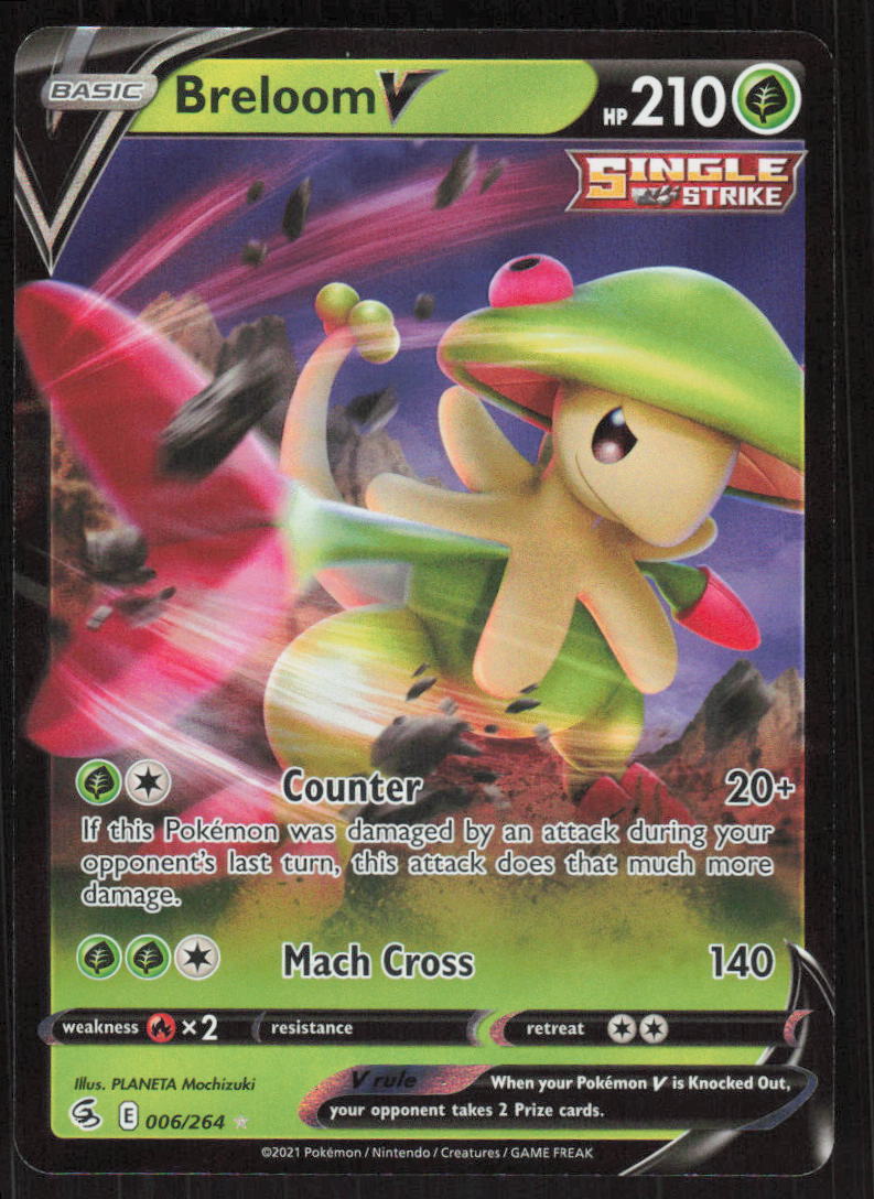 Pokemon TCG SWSH08: Fusion Strike #006/264 Breloom V NM