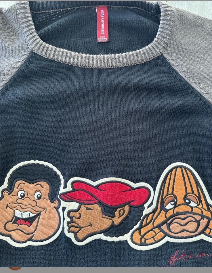 Vintage Fubu Platinum Fat Albert Y2K Sweater Men's Size 3XL