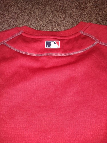 Los Angeles Angels Heavy Warm Up Sweater Red 3X MLB Majestic Long Sleeve - Picture 14 of 19