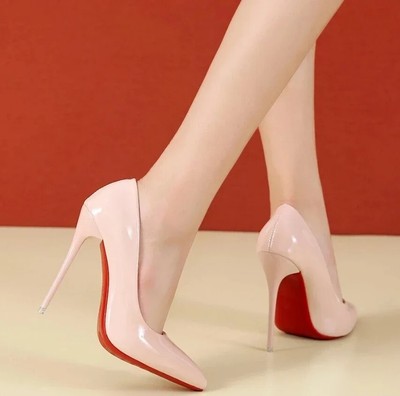 High Heels Pumps Pointed Toe Big Size Ladies Wedding Shoes Woman Super High Heel