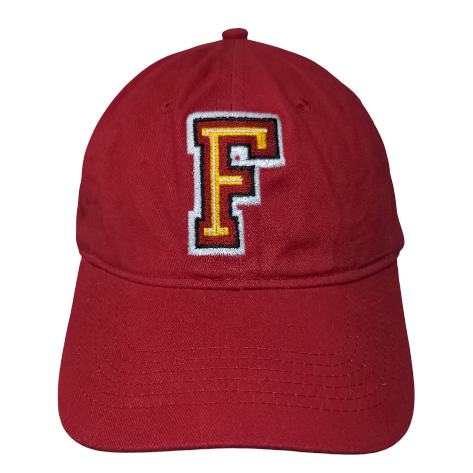 F Initial Slideback Hat Red One Size Adjustable E… - image 1