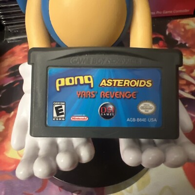 Pong Asteroids Yars Revenge (Game Boy Advance GBA 2005) Game Only - Tested