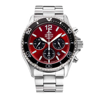 Orient Mako Solar Herrenuhr rot RA-TX0207R10B