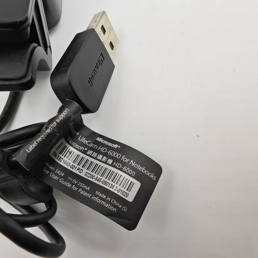 Microsoft LifeCam HD-6000 Webcam - Gebraucht, Funktioniert, Keine Zubehörteile - Bild 2 von 4