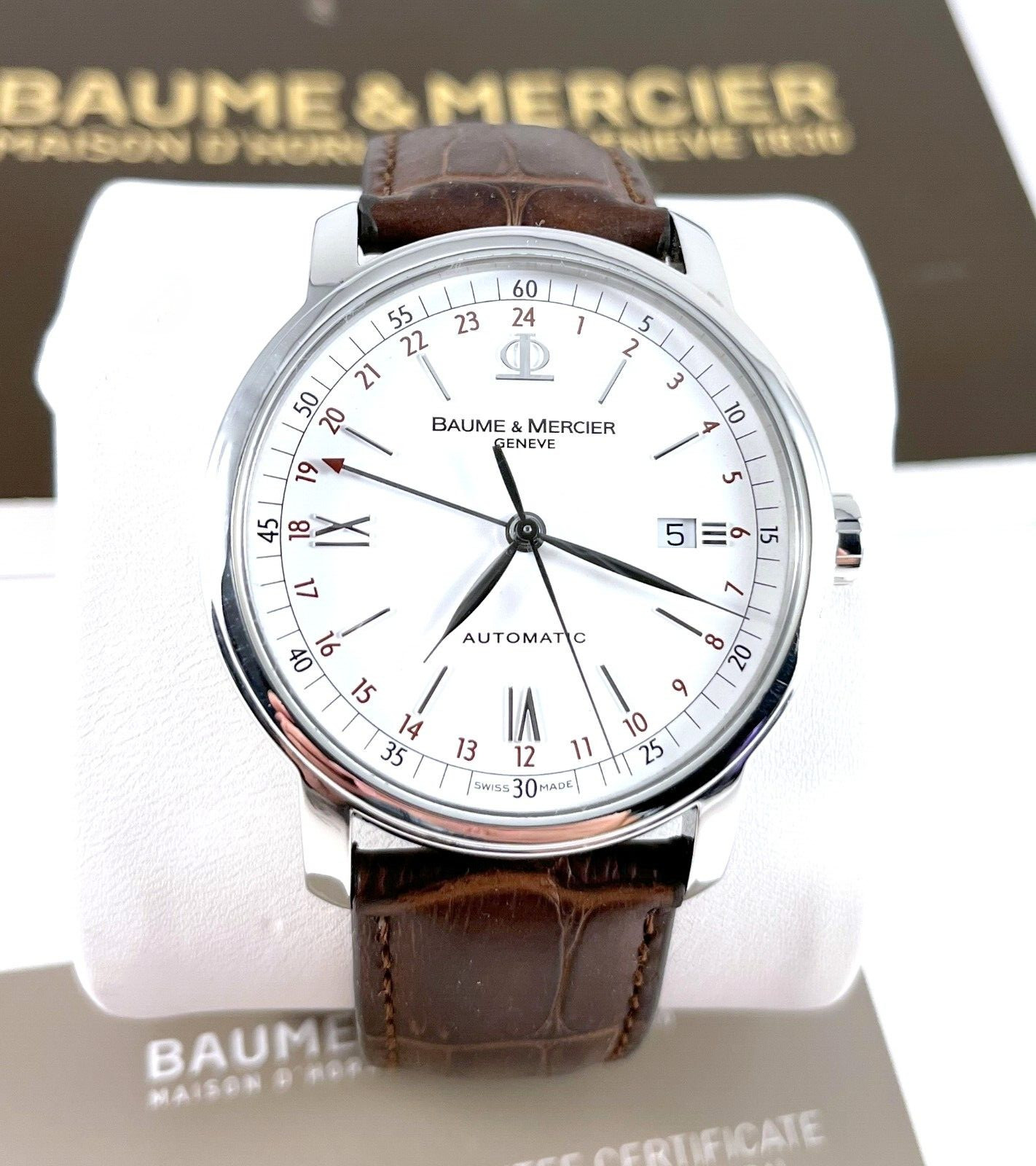 Baume Mercier Classima XL Executive GMT Automatic Watch  M0A08462- Exc. Cond..