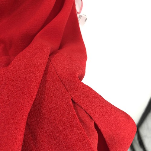 Kleid The Population Jordan Rüschen Seitenschlitz Kleid Rouge Rot Neu mit Etikett XXL Damen Lang - Bild 8 von 14