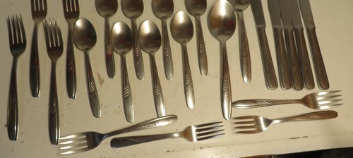 Vintage Lot Of 25 Imperial Stainless USA Falcon AKA Noreen Flatware Mixed Set - Picture 7 of 18