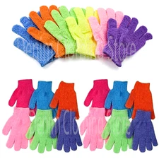24 pcs Exfoliating Bath Gloves Deep Scrubbing Dead Skin Shower Gloves Spa