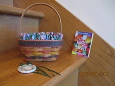 Longaberger Easter Basket Set Small 98 purple pink green *shipping included!*