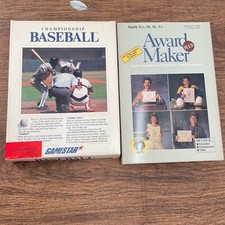 Vintage Computer Software And Game Lot Award Maker Plus  Baseball Tested 5.25  