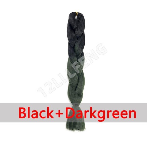 2/3/4/5 Tone Ombre Braiding Hair Extensions Jumbo Braiding Hair Extensions 24" - Picture 31 of 69