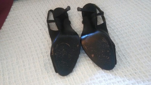 Zapatos Alfani Mujer, Sz 8, Puntera abierta negra, tacones de 3" - Imagen 5 de 7