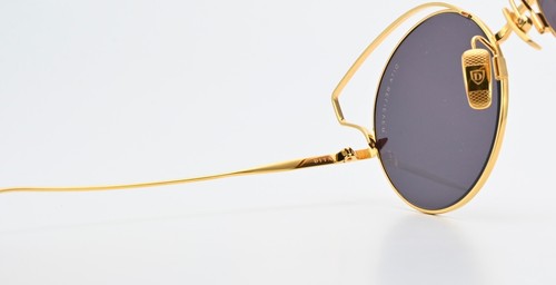 DITA Sonnenbrille Believer 23008 A GLD 52 Glanz Gelbgold Rund Cat Eye Luxus M - Picture 16 of 16