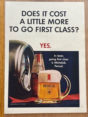 1967 Michelob Beer Anheuser-Busch Bier St. Louis Original Vintage Advert Werbung