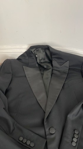 GIANLUCA ISAIA NAPOLI WOOL SUPER 150'S BLACK TUXEDO BLAZER JACKET 1 BUTTON 58 - Picture 12 of 12