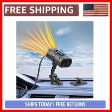 Luxury 12V Car Heater & Defroster: Rapid Heating, 360° Airflow, Safe High-Tem...