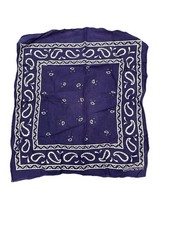 Vintage Purple Bandana All Cotton RN14193 Fast Color USA Made