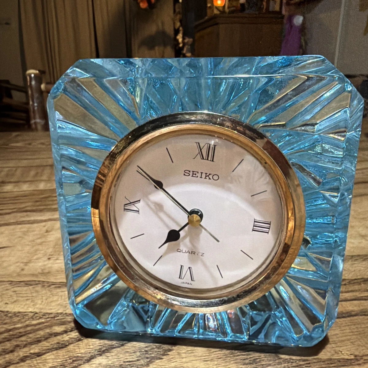 Seiko Crystal Clock In Collectible Shelf, Mantel Clocks (1970-Now