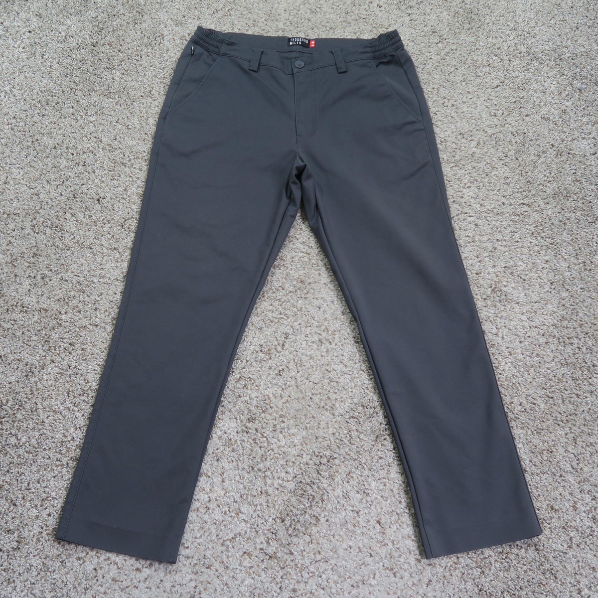 ⭐️⭐️ Thousand Miles Pants Mens Small Gray Travel Stretch Chino Elastic
