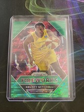 2021 Prizm WNBA Kelsey Mitchell Fireworks Green Pulsar /25 Indiana Fever Caitlin