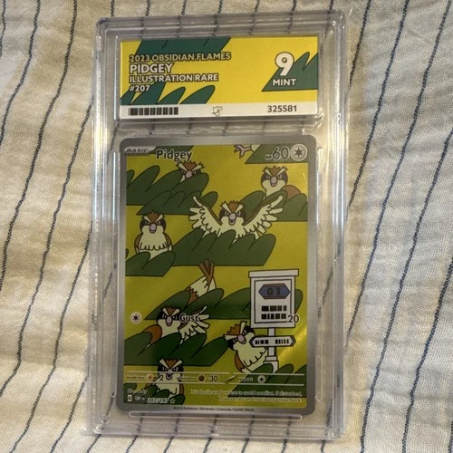 Pokémon 2023 Obsidian Flames Pidgey 207/197 Illustration Rare Holo Ace 9