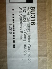 HOKE GYROLOK 8U316 1/2" FITTING Lot OF 40 NEW