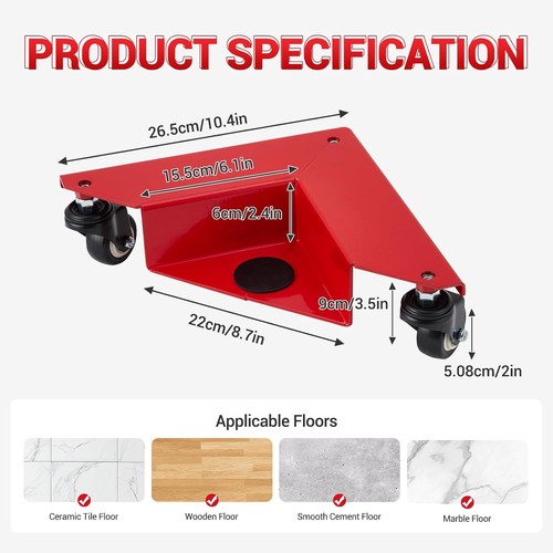4pcs Furniture Dolly Set,2000LBS Corner Mover,3-Swivel Wheels Moving Dollies - Picture 6 of 7