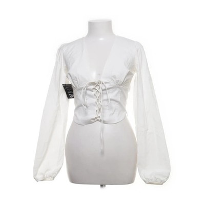 NLY Trend, Bluse, Größe: 34, Front Lacing Corset Blouse, Weiß #Gj7