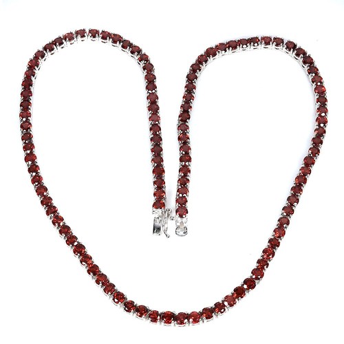 Summer 925 Silver Necklace Round Mozambique Garnet 4mm Gemstone Jewelry