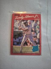 1990 Donruss - Rated Rookie Sandy Alomar Jr. #30. Error Card Two Yellow Circles 