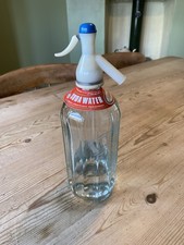 Soda Syphon Vintage  With Collar Label Bar Display Man Cave - Red