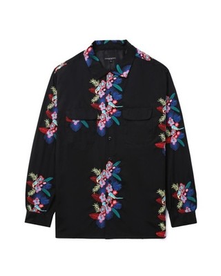 Engineered Garments Floral Embroidered Long Sleeve Button Up Shirt Men's Small