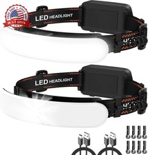 Rechargeable Headlamp 1800 High Lumen, 230&deg; Wide Beam Super Bright Head