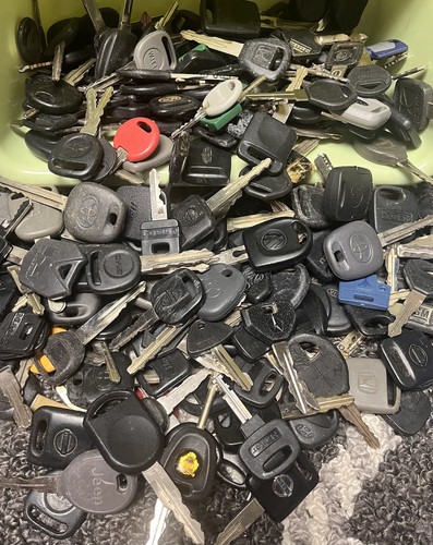 Lot of Misc cut Keys 2 lbs All plastic head Locksmith, Art, Crafts And More