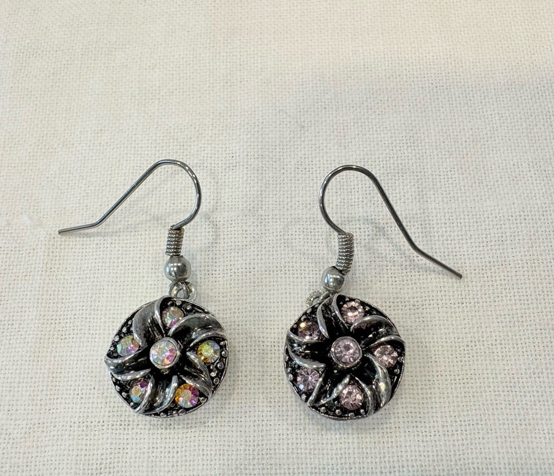 Snap Charms Interchangeable Earrings 1.25” Dangle… - image 2